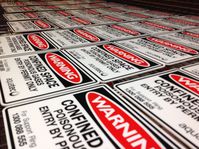 Screen printed signs